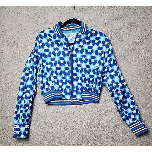 FREE PEOPLE MOVEMENT Women's XS NWOT Top Seed Printed Tennis Jacket - Picture 2 of 12